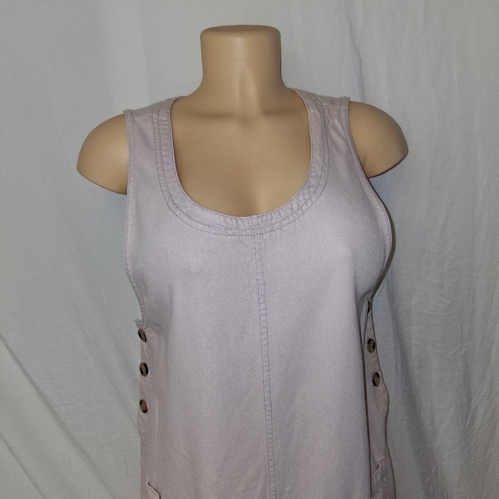 Original Ty wear 90s  Midi Dress Pale Purple Style Tencel Sleeveless Size 10 - Picture 10 of 16
